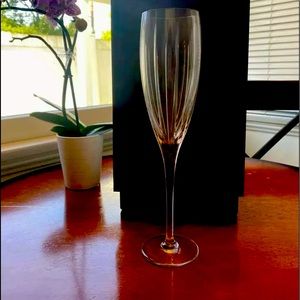 Mappin & Webb Crystal flute set in box